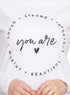 White Printed Long - Sleeve Design 6 - Khotwh