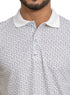 White Printed Polo Design 1 - Khotwh