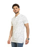 White Printed Polo Design 5 - Khotwh