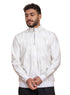 White Printed Quarter Zipper - Khotwh