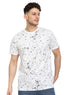 White Printed Round T-Shirt Design 6 - Khotwh