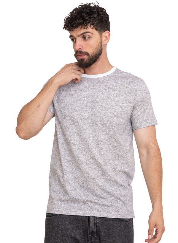 White Printed Round T-Shirt Design 8 - Khotwh