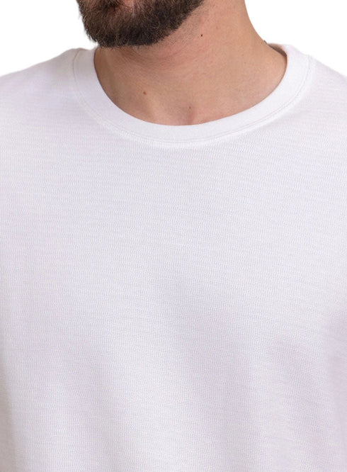 White Regular Round T-shirt - Khotwh