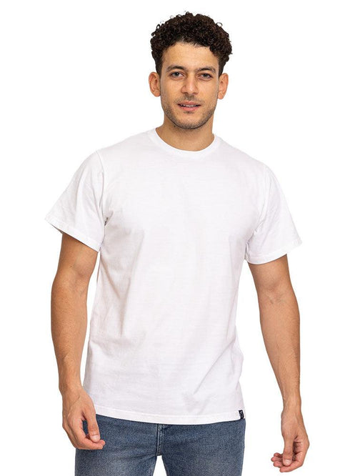White Regular Round T-shirt - Khotwh