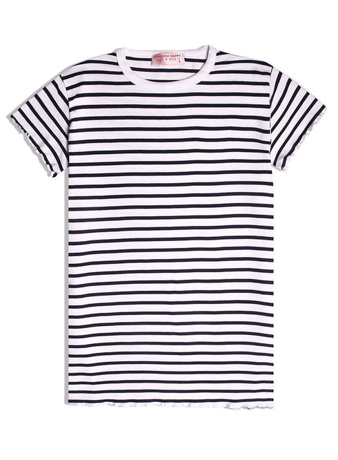 White S - Short Sleeve Basic Top - Khotwh