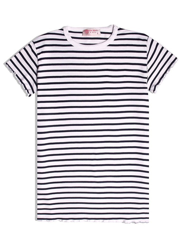 White S - Short Sleeve Basic Top - Khotwh