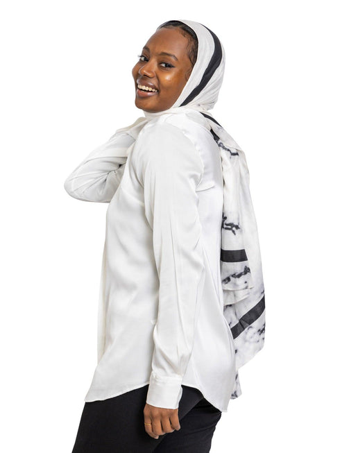 White Satin Tape Blouse - Khotwh