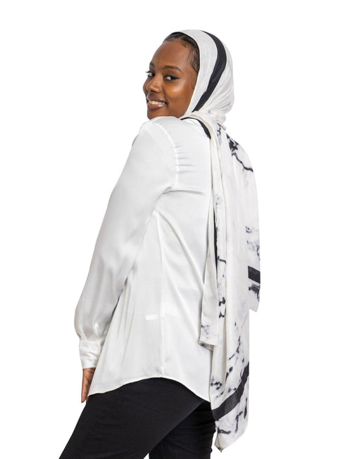 White Satin Tape Blouse - Khotwh