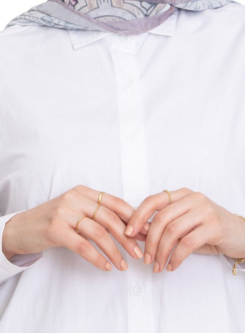 White Short Poplin Shirt - Khotwh