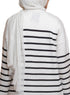 White Short - Striped Dress - Khotwh