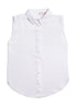 White Sleeveless Basic Shirt - Khotwh