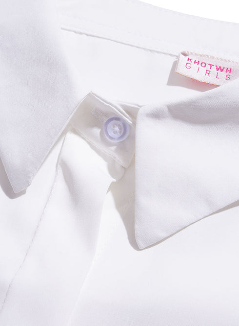 White Sleeveless Basic Shirt - Khotwh