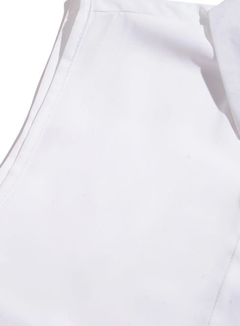 White Sleeveless Basic Shirt - Khotwh