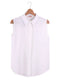 White Sleeveless Basic Shirt - Khotwh