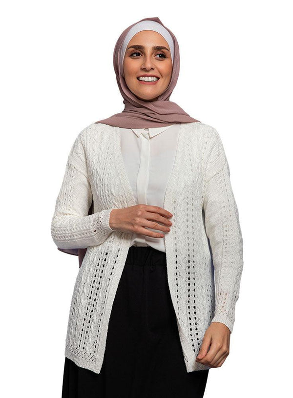 White Summer Short Cardigan - Khotwh