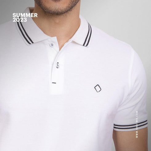 White Tipped Polo - Khotwh