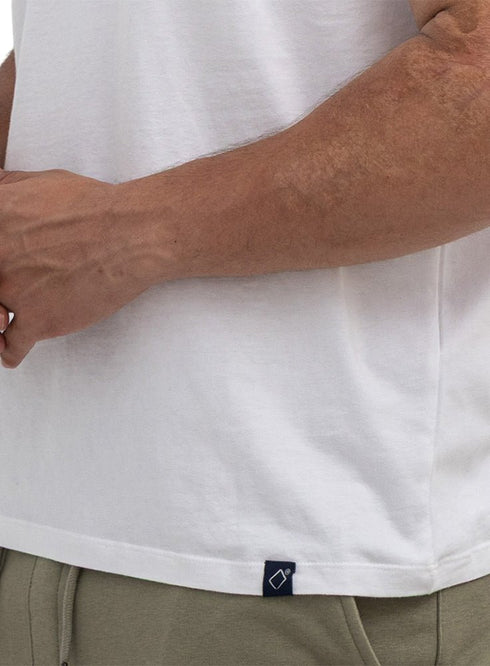 White V-neck T-Shirt - Khotwh