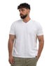 White V-neck T-Shirt - Khotwh