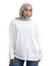 White V-Over Size Long-Sleeve - Khotwh