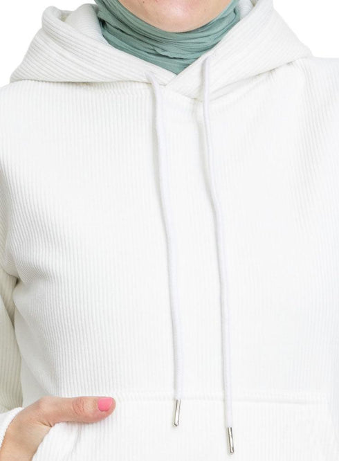 White Velvet Hoodie Vent - Khotwh