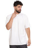White Waffle Over Size Round T-Shirt - Khotwh