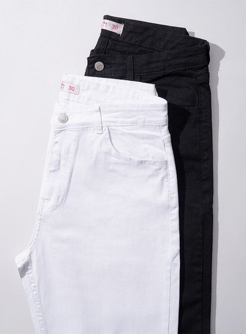 White Wide Gabardine - Khotwh