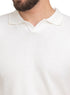 White Zigzag F - S.Knit Polo T-shirt - Khotwh