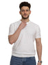 White Zigzag F - Z - Polo Neck T-shirt - Khotwh