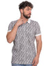 White*Black Printed Polo Design 3 - Khotwh