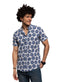 Wide - Flower Blue Half - Summer shirt - Khotwh
