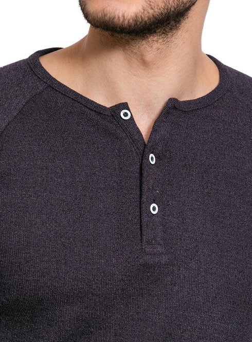 W.Medieval Blue Henley - Khotwh