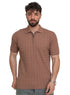 Wood Design 01040Knit Polo Neck Zipper - T-Shirt - Khotwh