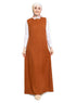 Wood Linen Sleeveless Dress - Khotwh