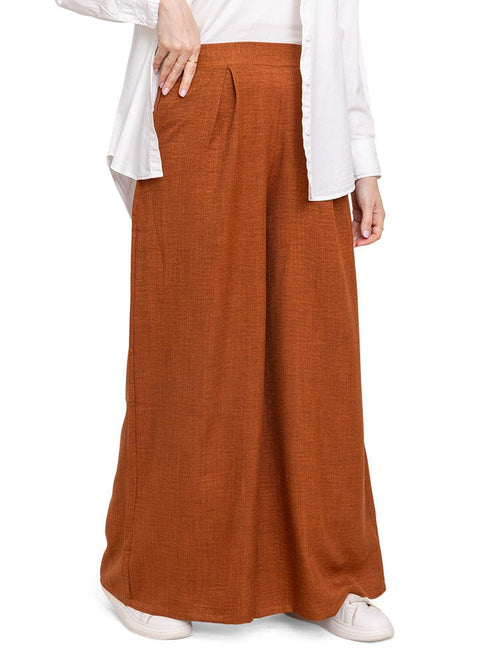 Wood linen Wide Leg - Khotwh