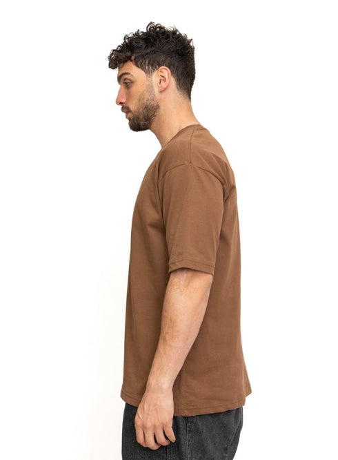 Wood Over Size Round T-Shirt - Khotwh