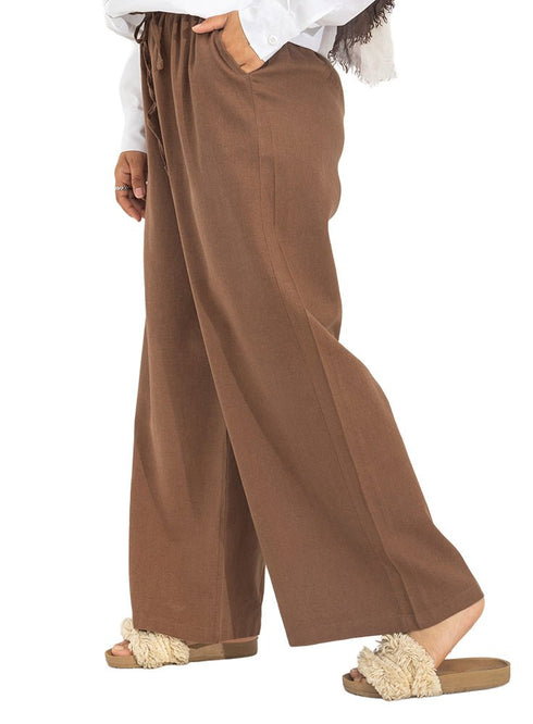 Wood RD-Linen Pants - Khotwh