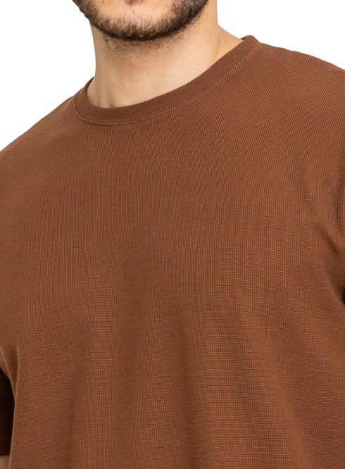 Wood Squares Round T-Shirt - Khotwh