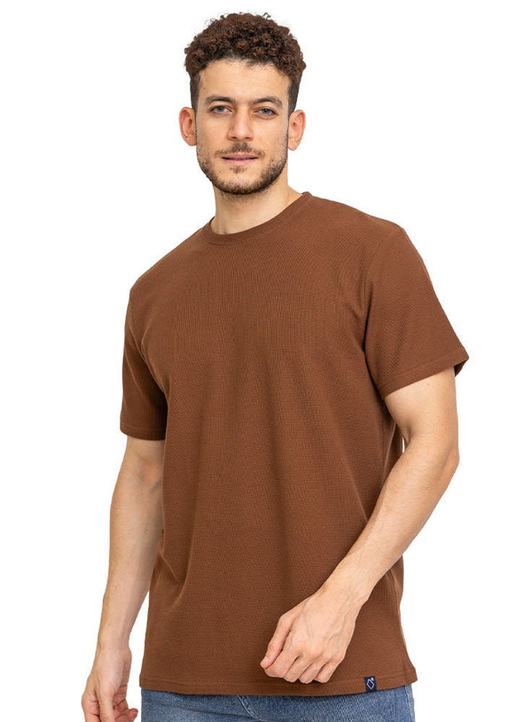 Wood Squares Round T-Shirt - Khotwh