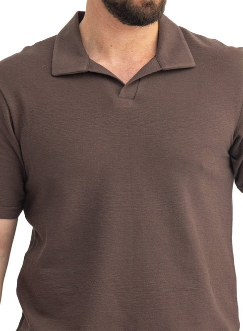 Wood V-Neck Crunchy-Oversize T-Shirt - Khotwh