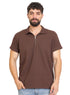 Wood Zipper Squares Polo Neck T-Shirt - Khotwh
