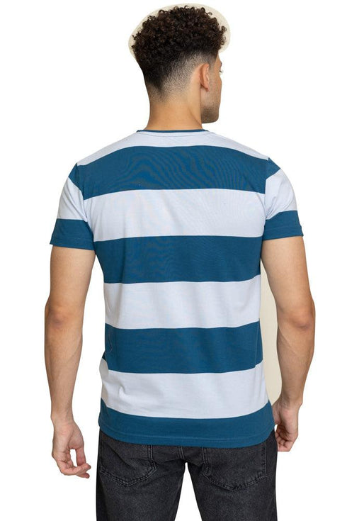 W.Striped Castle Striped Round T-shirt - Khotwh