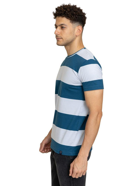 W.Striped Castle Striped Round T-shirt - Khotwh