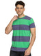 W.Striped Green Striped Round T-shirt - Khotwh