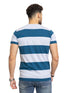 W.Striped Petroleum Striped Round T-shirt - Khotwh