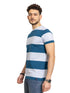 W.Striped Petroleum Striped Round T-shirt - Khotwh