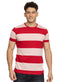 W.Striped Rouge Striped Round T-shirt - Khotwh