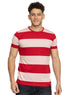 W.Striped Rouge Striped Round T-shirt - Khotwh