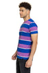 W.Striped Royal Blue Striped Round T-shirt - Khotwh