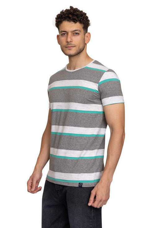 W.Striped Shanih Striped Round T-shirt - Khotwh