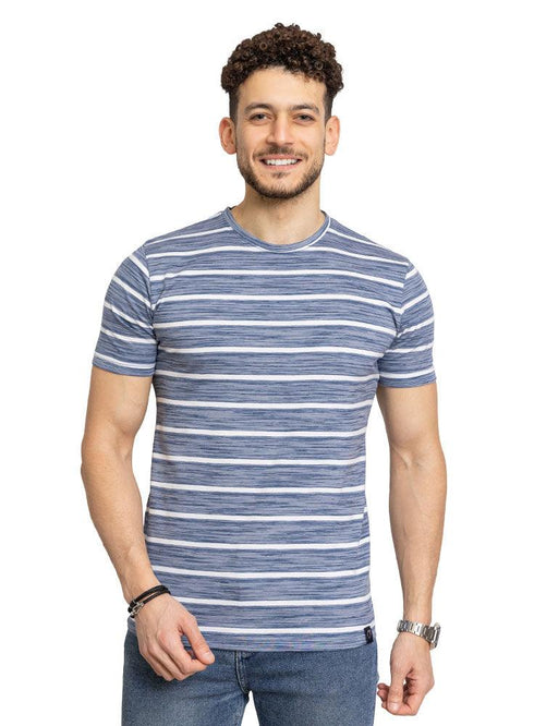 W.Striped Storm Striped Round T-shirt - Khotwh